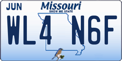 MO license plate WL4N6F