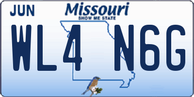 MO license plate WL4N6G