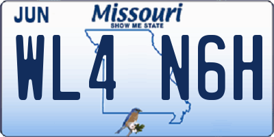 MO license plate WL4N6H