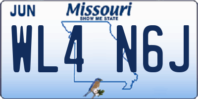 MO license plate WL4N6J