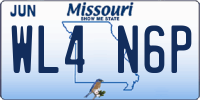 MO license plate WL4N6P