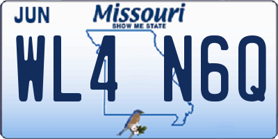 MO license plate WL4N6Q