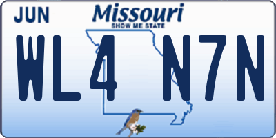 MO license plate WL4N7N
