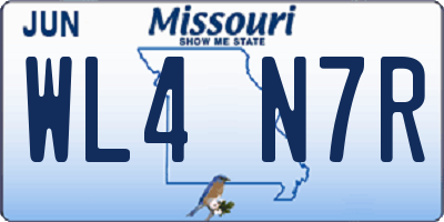 MO license plate WL4N7R