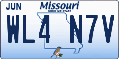 MO license plate WL4N7V