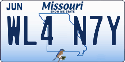 MO license plate WL4N7Y