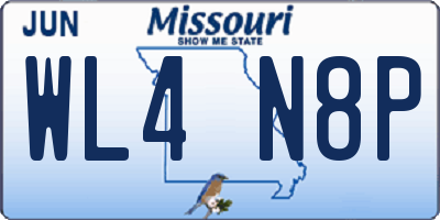 MO license plate WL4N8P
