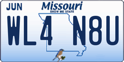 MO license plate WL4N8U
