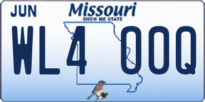 MO license plate WL4O0Q