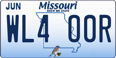 MO license plate WL4O0R