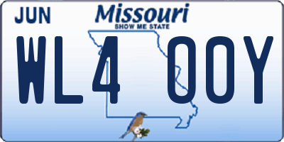 MO license plate WL4O0Y