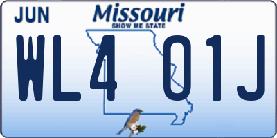 MO license plate WL4O1J
