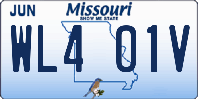 MO license plate WL4O1V