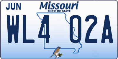 MO license plate WL4O2A