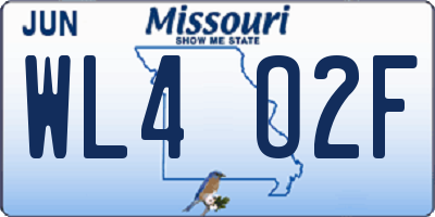 MO license plate WL4O2F