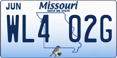 MO license plate WL4O2G