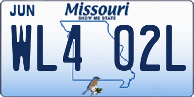 MO license plate WL4O2L
