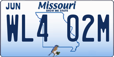 MO license plate WL4O2M