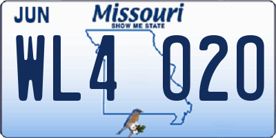 MO license plate WL4O2O