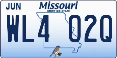 MO license plate WL4O2Q