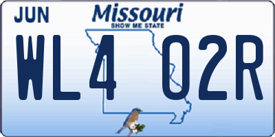 MO license plate WL4O2R