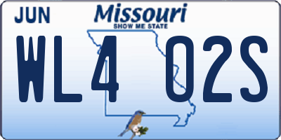 MO license plate WL4O2S