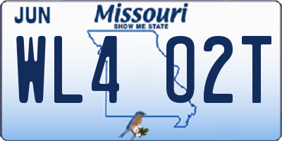 MO license plate WL4O2T