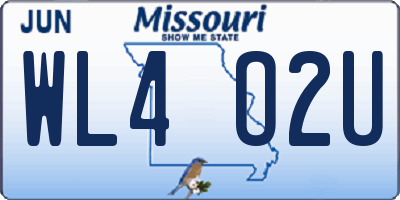 MO license plate WL4O2U