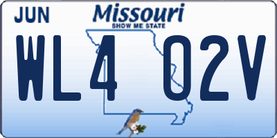 MO license plate WL4O2V