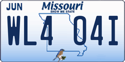 MO license plate WL4O4I