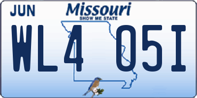 MO license plate WL4O5I