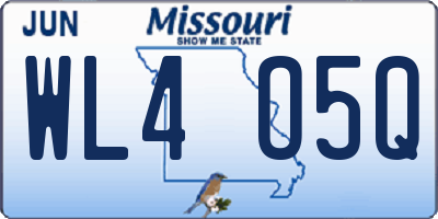 MO license plate WL4O5Q