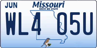 MO license plate WL4O5U
