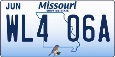MO license plate WL4O6A