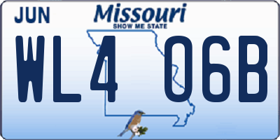 MO license plate WL4O6B