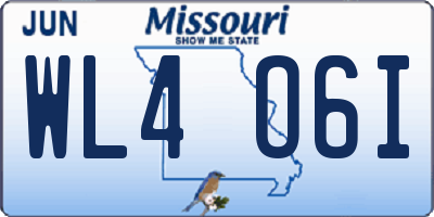 MO license plate WL4O6I