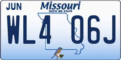 MO license plate WL4O6J