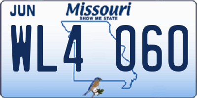 MO license plate WL4O6O