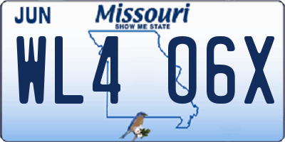 MO license plate WL4O6X