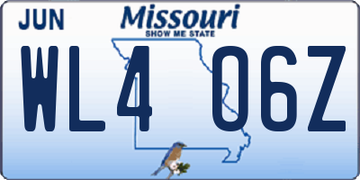 MO license plate WL4O6Z