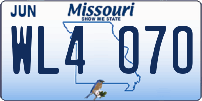 MO license plate WL4O7O