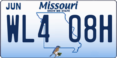 MO license plate WL4O8H