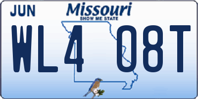 MO license plate WL4O8T