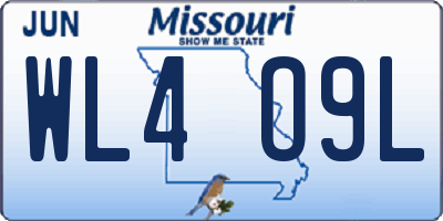 MO license plate WL4O9L