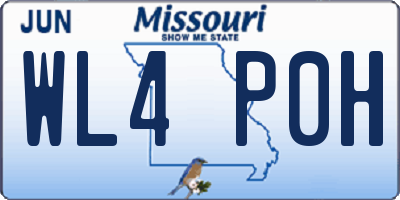 MO license plate WL4P0H