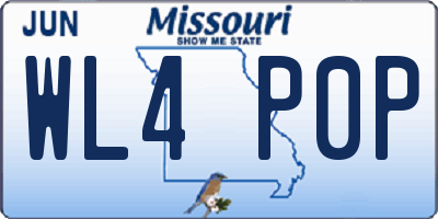 MO license plate WL4P0P