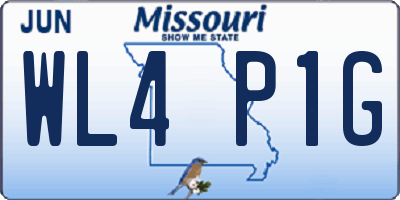 MO license plate WL4P1G