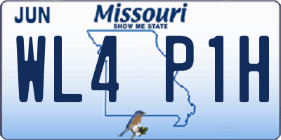 MO license plate WL4P1H