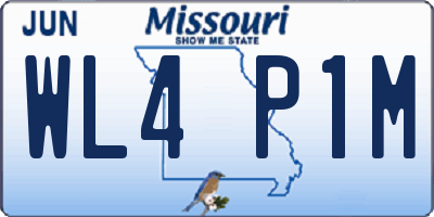 MO license plate WL4P1M