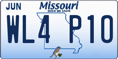 MO license plate WL4P1O